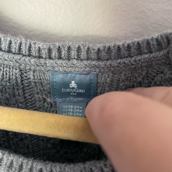 Baby Gap Gray Knit Sweater Dress Size 18-24 Months - Picture 3 of 4